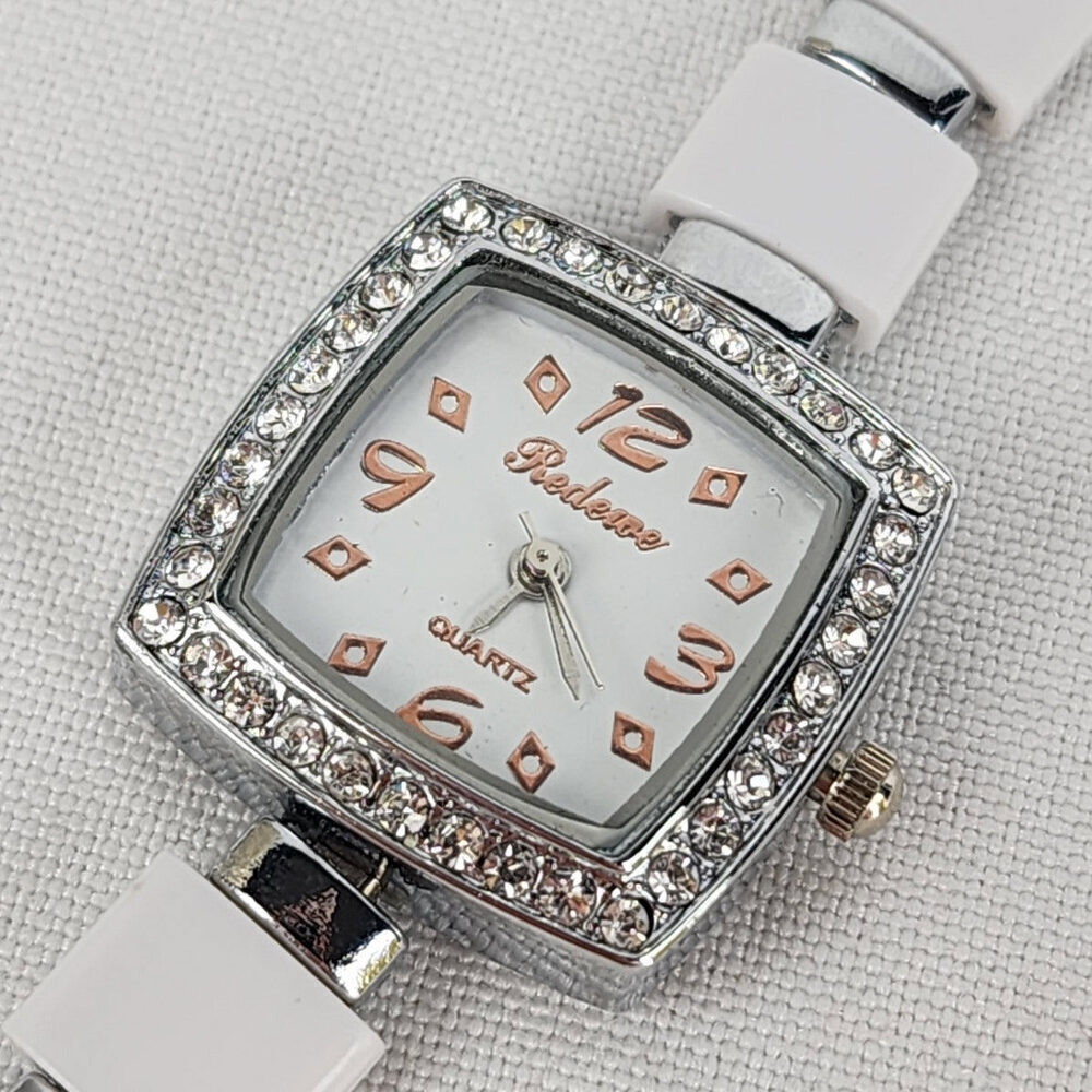 White & Silver Rhinestone Quartz Watch - Picture 3 of 6